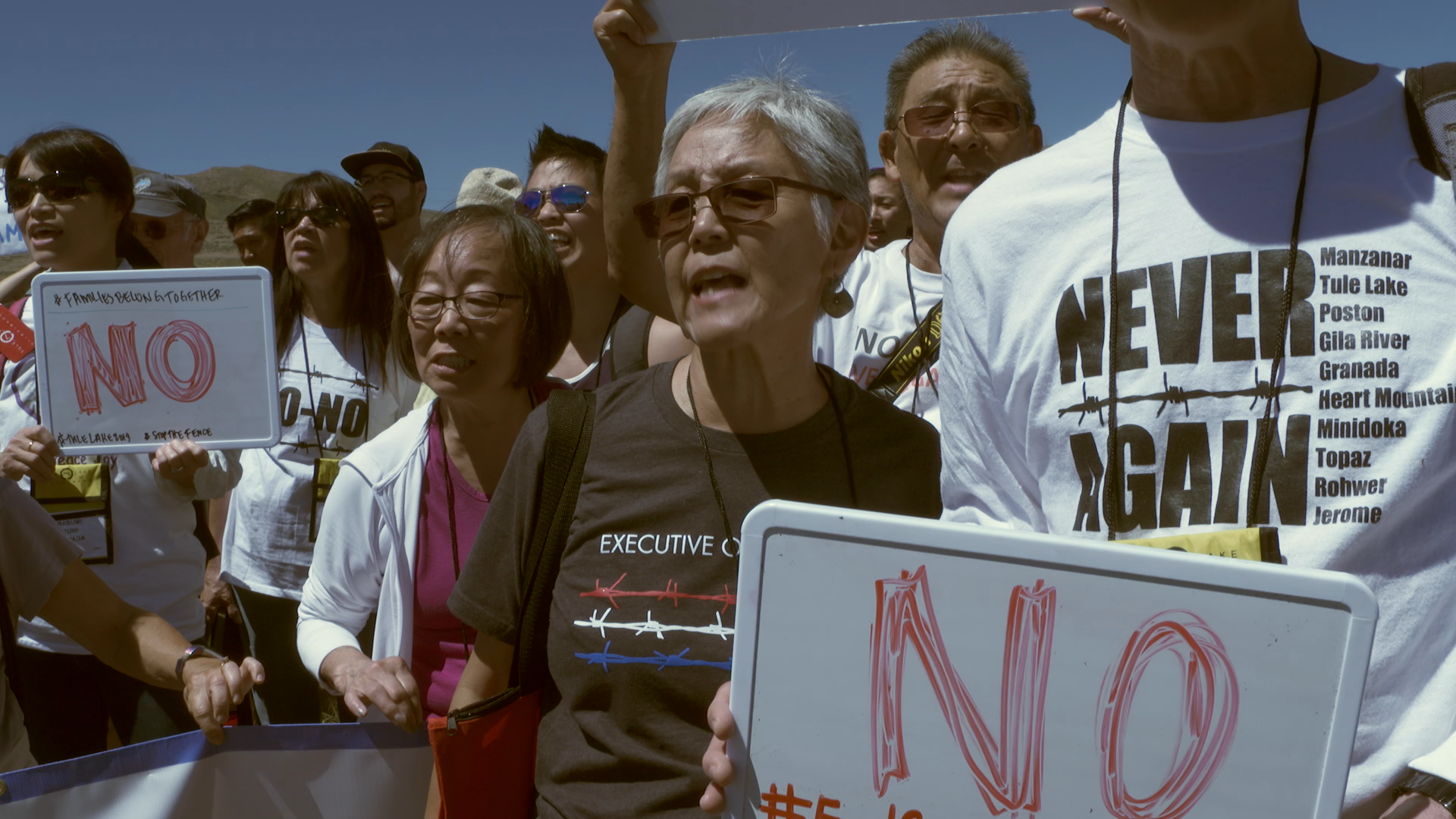 Japanese Americans protest at Tule Lake